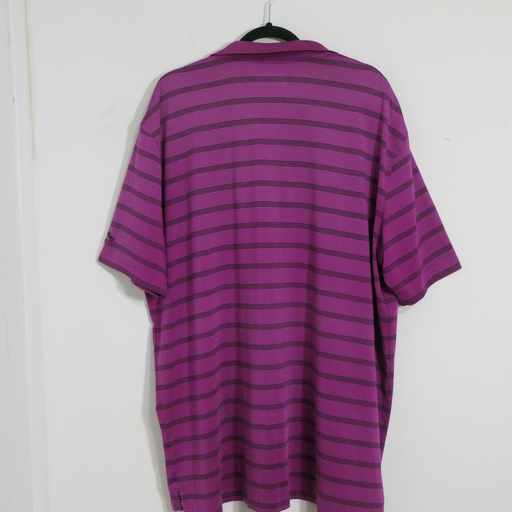 Callaway Mens Polo XXL Purple Striped Opti-Dri Gorpcore Athleisure Breathable